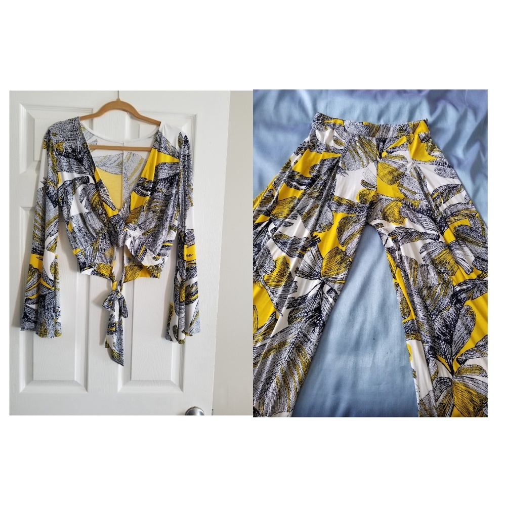 Fashion Nova Matching Set 2 piece - yellow 1XL